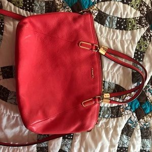 Red Leather Coach Purse
